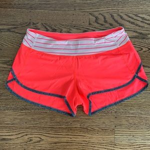 Lululemon speed short - electric coral